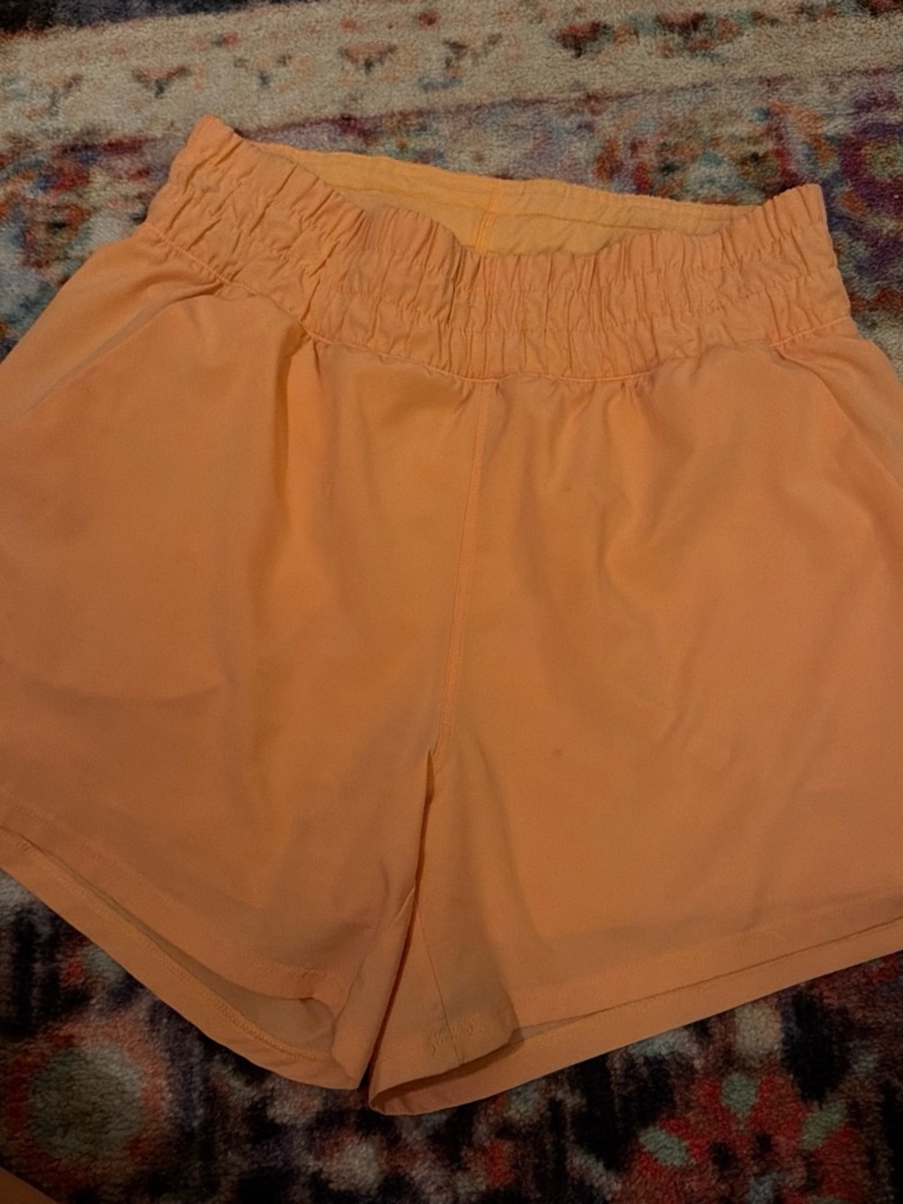 Women’s Elastic Waist Peach Shorts